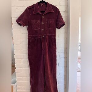 Stylish Burgundy Jumpsuit